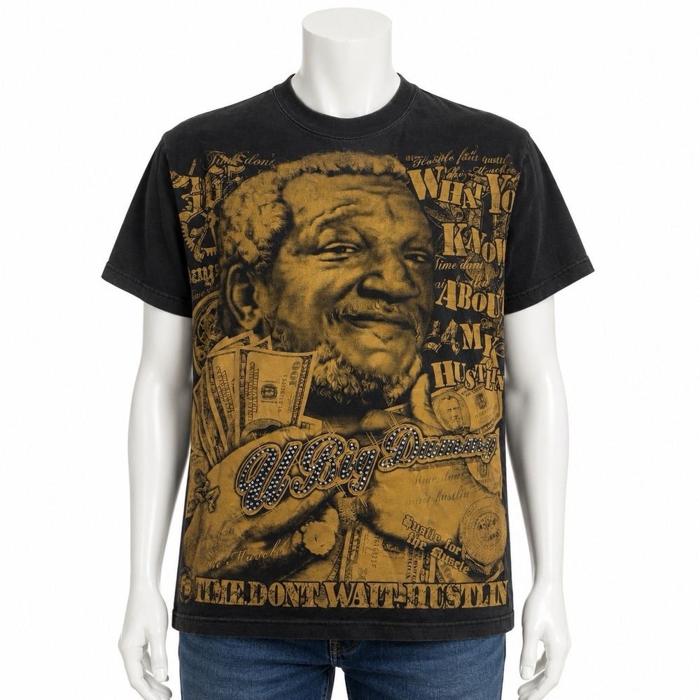 Vtg HOSS TEE 2XL Tee Fred Sanford Large Format Print T-shirt U Big Dummy Hustlin